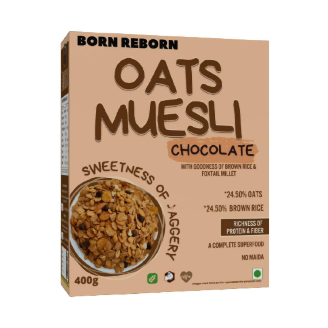 Born Reborn Chocolate Oats & Millets Muesli with Jaggery, Australia, Canada 