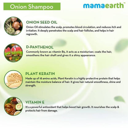 Mamaearth Onion Shampoo & Onion Conditioner For Hair Fall Control