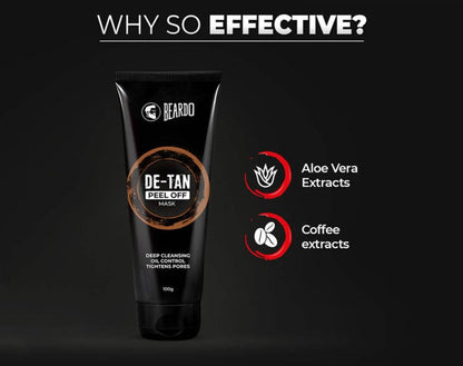 Beardo Ultraglow Face Wash & De-Tan Peel Off Mask Combo