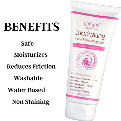 Vigini Natural Actives Vaginal Lubricant, Lubricating Cum Stimulating Lube Gel