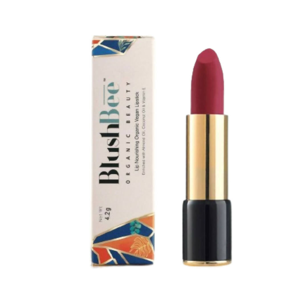 BlushBee Organic Beauty Lip Nourishing Vegan Lipstick - Deep Hue Maroon