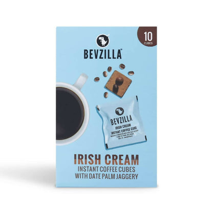 Bevzilla Instant Coffee Cubes Pack with Organic Date Palm Jaggery Irish Cream TrueCure