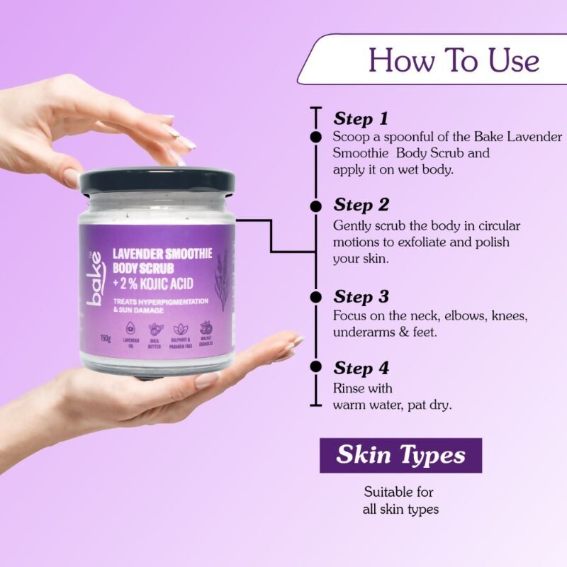 Bake 2% Kojic Acid Lavender Smoothie Body Scrub