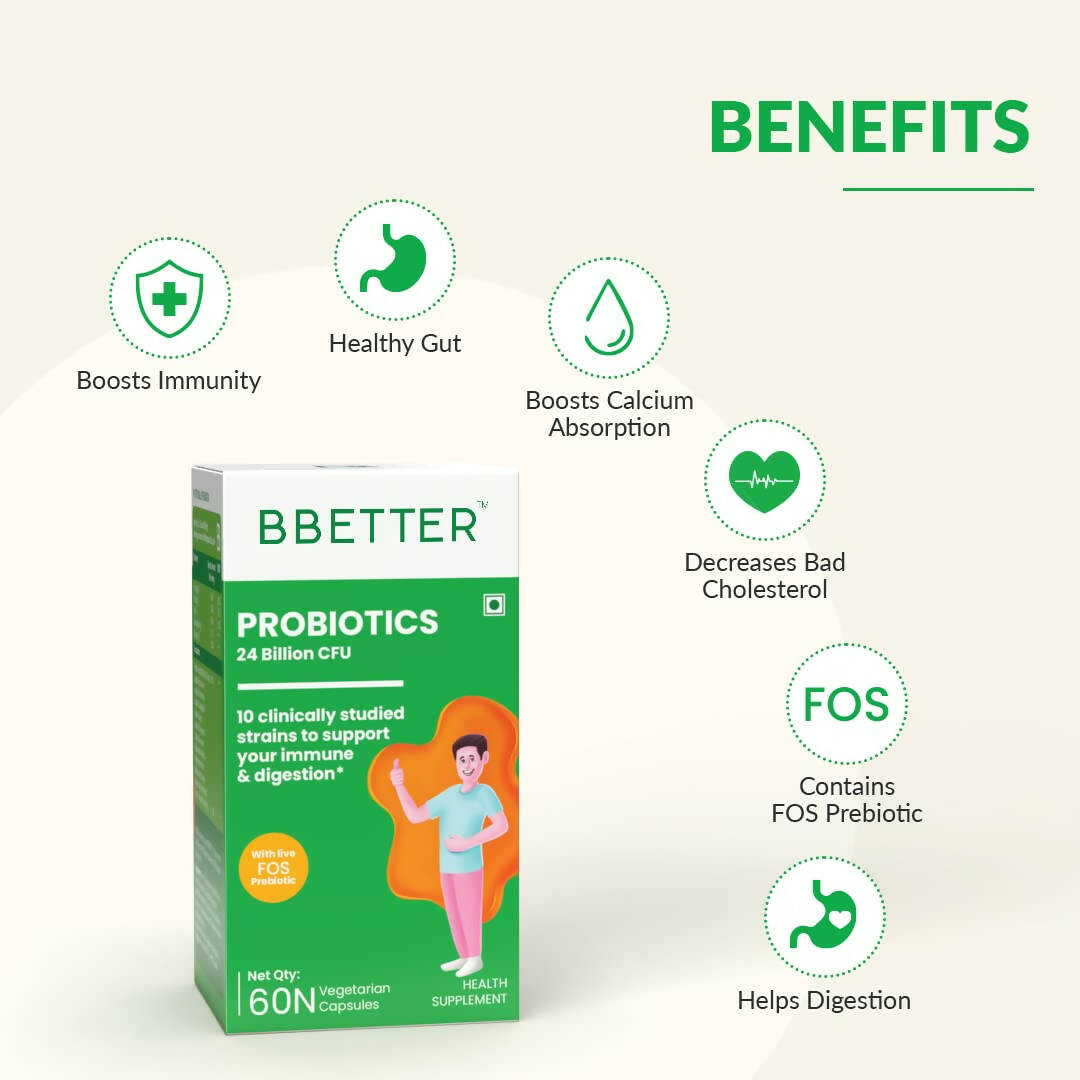 BBETTER Probiotics 24 Billion CFU Capsules