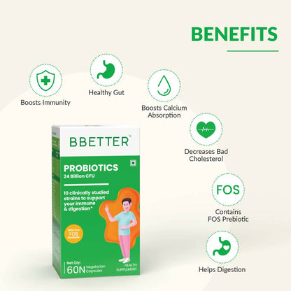 BBETTER Probiotics 24 Billion CFU Capsules