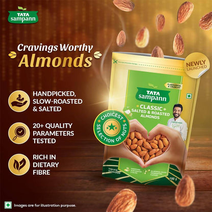 Tata Sampann Classic Salted & Roasted Almonds